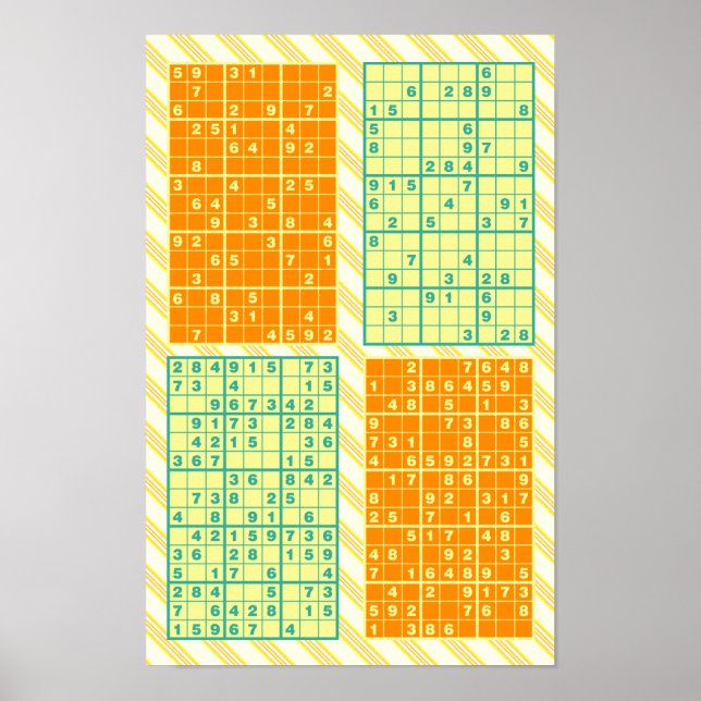 Poster Quebra-cabeças Sudoku (Frente)