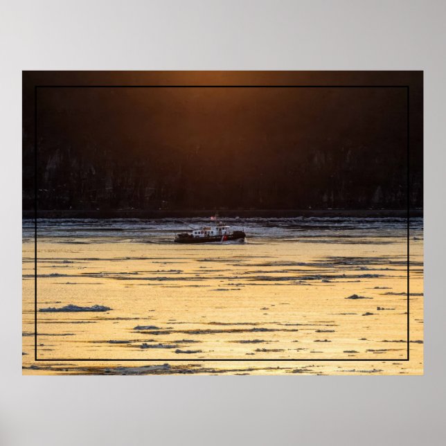 Poster Quebra-gelo ao pôr do sol (Frente)