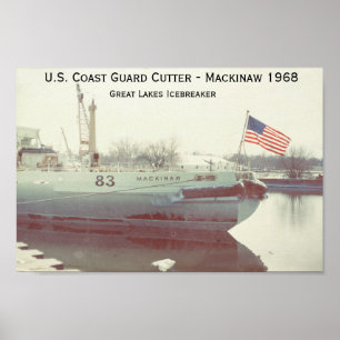 Póster Quebra-gelo de Mackinaw da guarda costeira dos