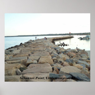 Poster Quebra-mar do ponto de Sakonnet, Compton pequeno,