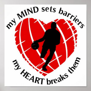 PÓSTER QUEBRANDO O JOGADOR DE BASQUETEBOL DAS BARREIRAS