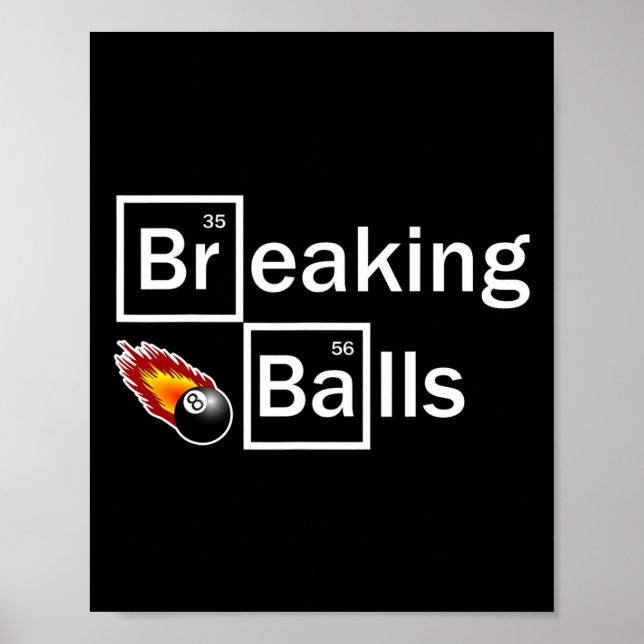 Poster Quebrando Piscina Billiard Player Snooker 8 Ball E (Frente)