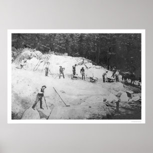 Póster Quebrando rochas Alaska 1916