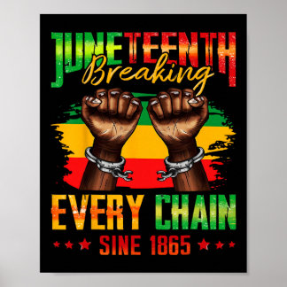 Poster Quebrando Todas as Correntes Desde 1865 Juneteenth