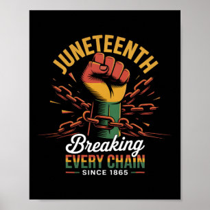 Poster Quebrando Todas as Correntes Desde 1865 Juneteenth