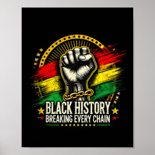 Poster Quebrando Todas As Correntes Negra História Mês Mu