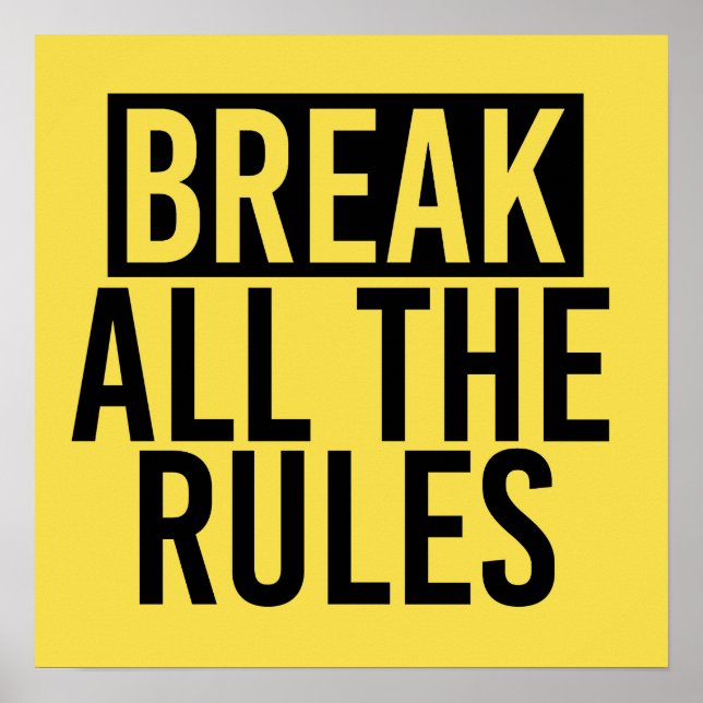 Poster Quebre Todas as Regras (Frente)