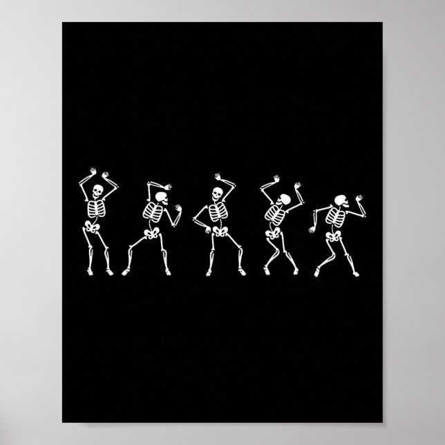 Poster Queda Autumn Skeleton Dancing (Frente)