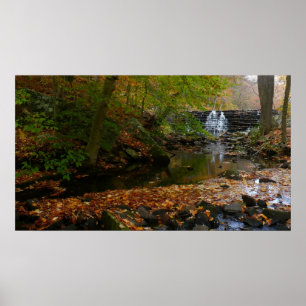 Poster Queda da cachoeira e Creek Pennsylvania Nature