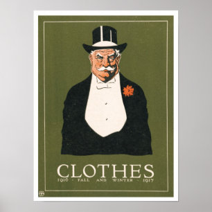 Póster Queda do anúncio do senhor do Victorian/impressã