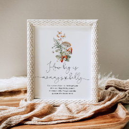 Poster Queda do cogumelo selvagem do tamanho do jogo de v