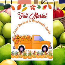 Queda Mercado Pumpkin Patch Farmhouse Truck Fabric