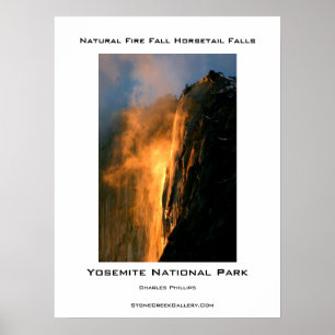 Póster Queda natural do fogo de Yosemite