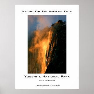 Póster Queda natural do fogo em Yosemite