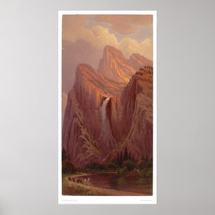 Poster Queda nupcial do véu, vale de Yosemite (0128A)