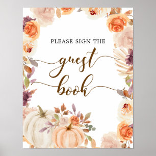 Poster Queda Russo Pumpkin Maravilhoso Livro de Convidado