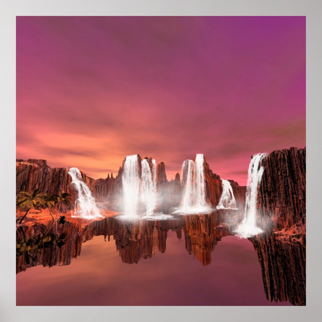 Póster Quedas de água incríveis (Frente)