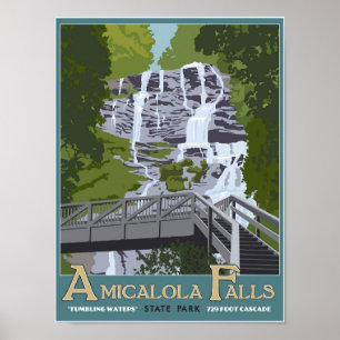 Póster Quedas de Amicalola