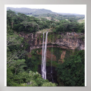 Póster Quedas de Chamarel, Maurícia