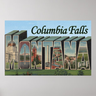 Póster Quedas de Colômbia, Montana - grandes cenas da