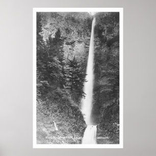 Póster Quedas de Multnomah, vintage do desfiladeiro de Co
