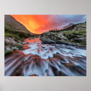 Poster Quedas de Onda Glacier National Park Montana