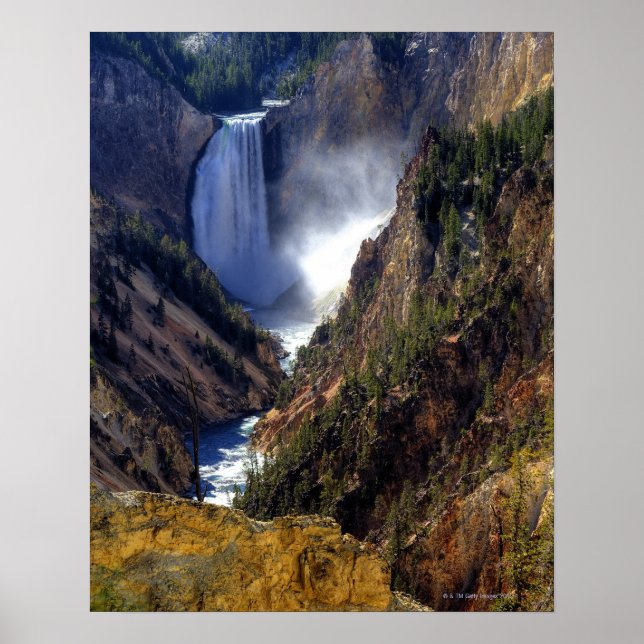 Poster Quedas de Pedra Amarela Inferior, Nacional de Yell (Frente)