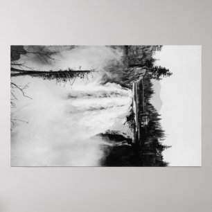 Póster Quedas de Snoqualmie e alojamento, Washington
