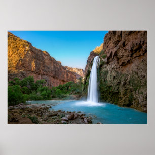 Poster Quedas Havasu Falls ao pôr do sol