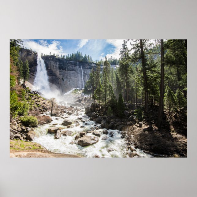 Poster Quedas | Nevada Fall, Yosemite, CA (Frente)