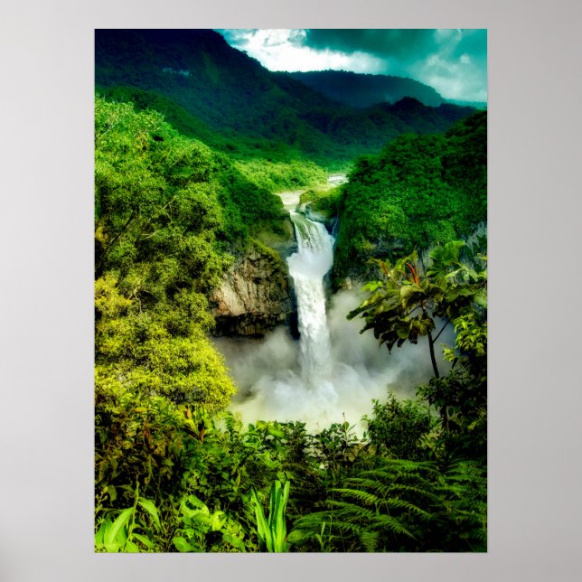 Poster Quedas | San Rafael Falls, Equador (Frente)