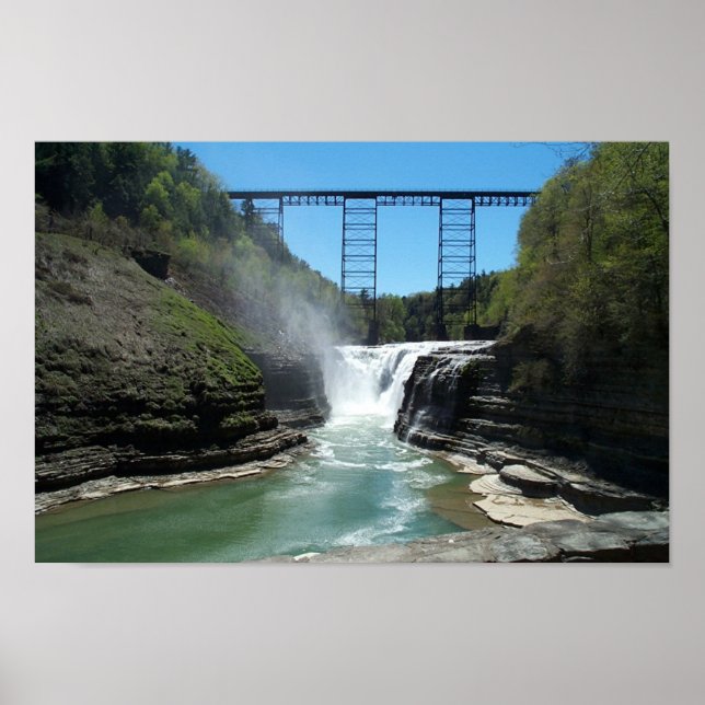 Póster Quedas superiores em Letchworth (Frente)