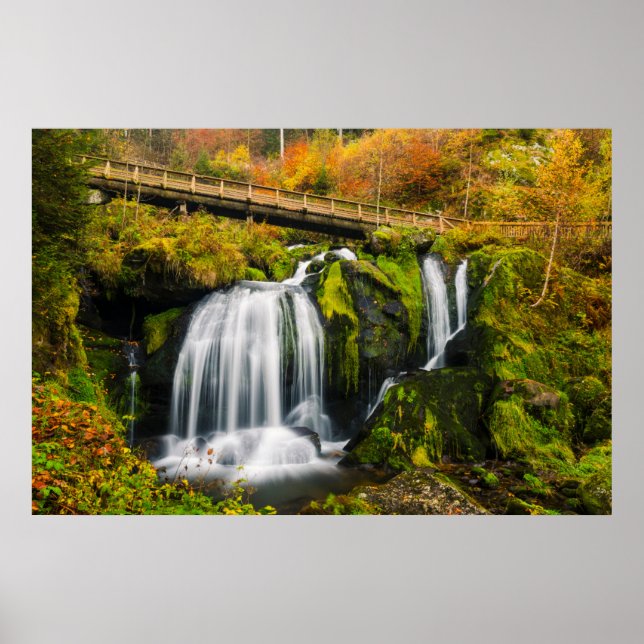 Poster Quedas | Triberg Waterfall, Alemanha (Frente)