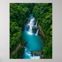 Poster "Quedas Tropicais Fugiram - Majestade da Natureza