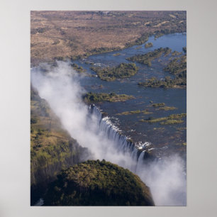 Póster Quedas Victoria, Rio Zambesi, Zâmbia - Zimbábue