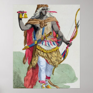 Poster Queen Anna Nzinga (1583-1663), from 'Receuil des E
