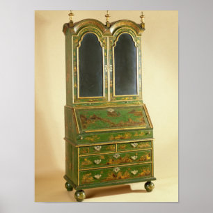 Poster Queen Anne bureau cabinet with ball feet, c.1710