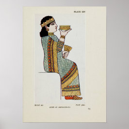 Poster Queen Assur-Bani-Pal Ancient Assyrian Costume 