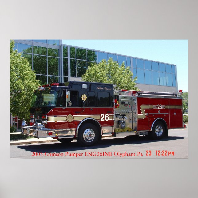 Póster Queen City Hose Company Olyphant Pa (Frente)