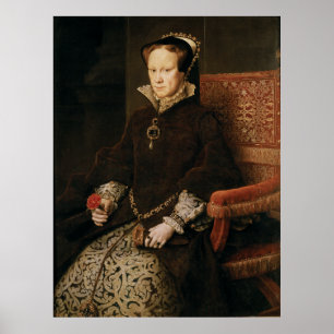Póster Queen Mary mim de Inglaterra Maria Tudor pela ANSR