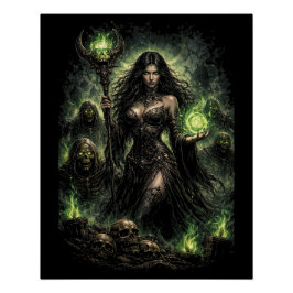 Póster Queen of the Green Flame