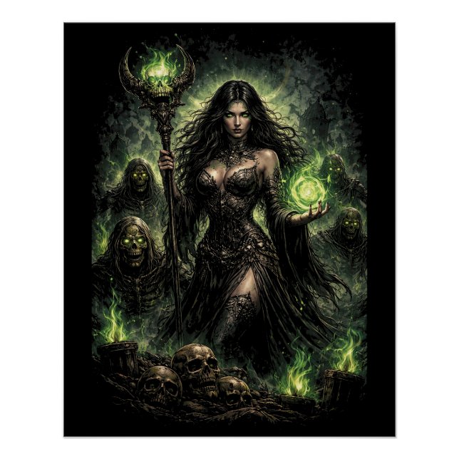 Póster Queen of the Green Flame (Frente)