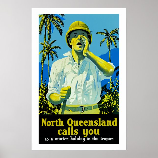 Poster Queensland do Norte chama você (Frente)