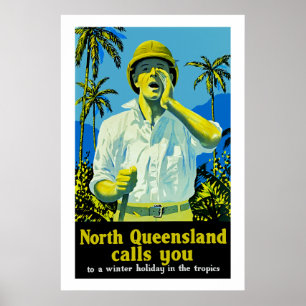 Poster Queensland norte chama-o