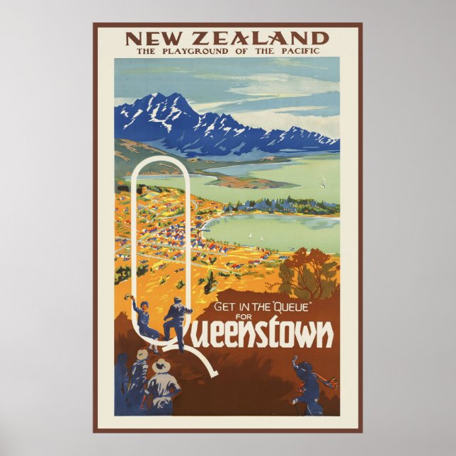 Poster Queenstown Nova Zelândia (Frente)