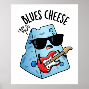 Poster Queijo Blues Piada de Comida Divertida
