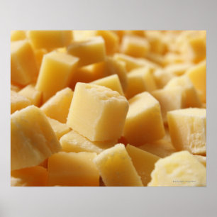 Póster Queijo de Reggiano do Parmigiano nos cubos
