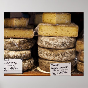 Póster queijo francês artesanal regional