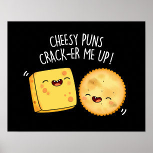Poster Queijo Puns Crack-Me Engraçado Queijo Engraçado Pu