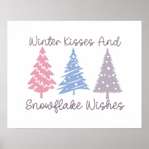 Poster Queijos de inverno e Flocos de neve